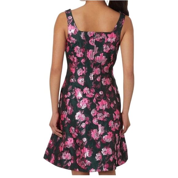 Lilly Pulitzer NWT Leya Floral Jaquard Dress Evergreen Hibis Kiss Jaquard Size 4 - Picture 4 of 14